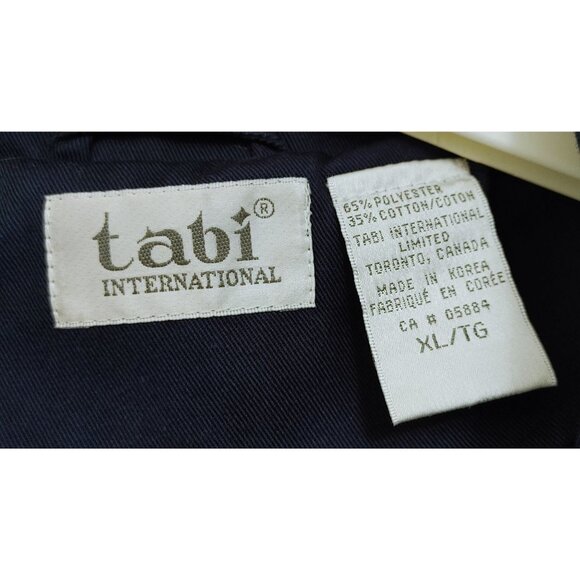 Vintage  Tabi Sleeveless Full Zip Vest Womens Size XL Blue Polyester Blend - Picture 2 of 3